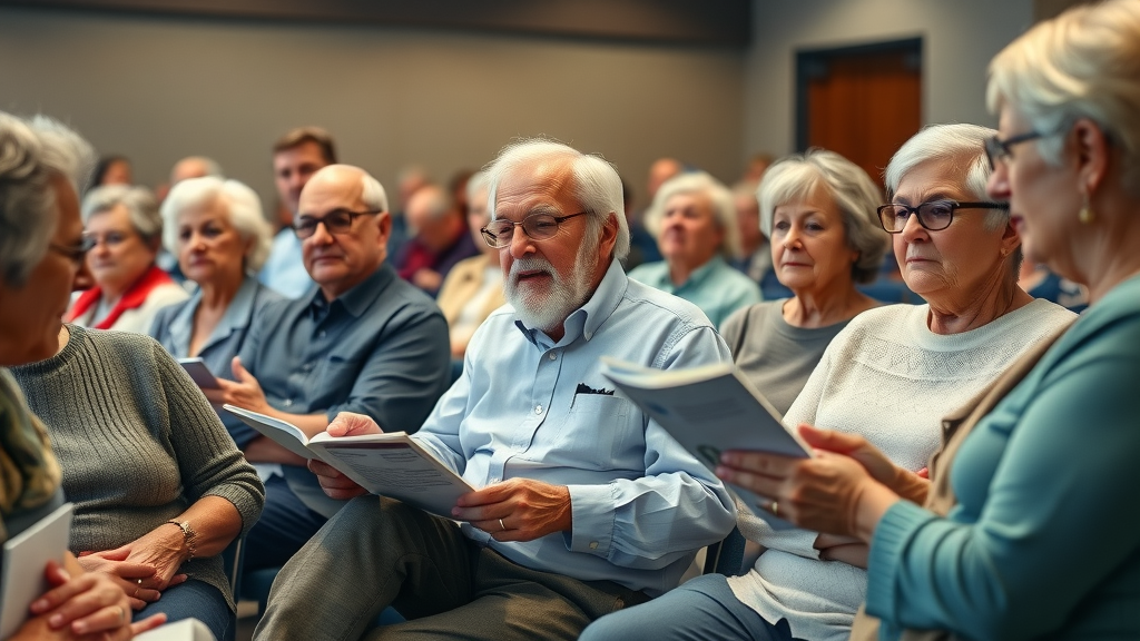 Senior Group Learning About Benefits in Michigan