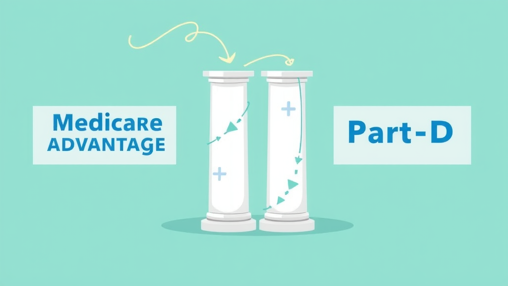 infographic showing Medicare Advantage versus Part D plan differences for Muskegon County seniors