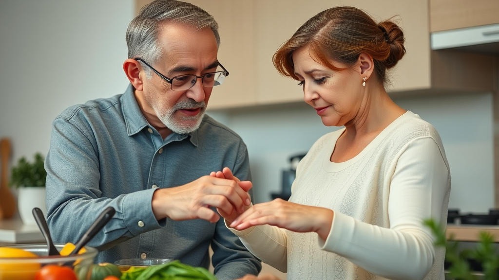 Recognizing the need for Muskegon home healthcare as a family member helps senior with daily tasks