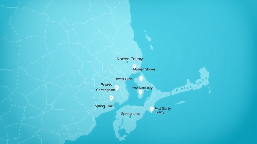 Muskegon County home care agency service map - highlighting Norton Shores, Spring Lake and top providers