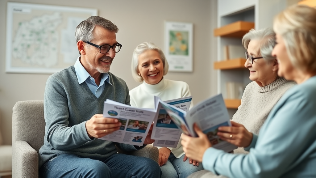 Muskegon home care consultant discussing care plan options with family