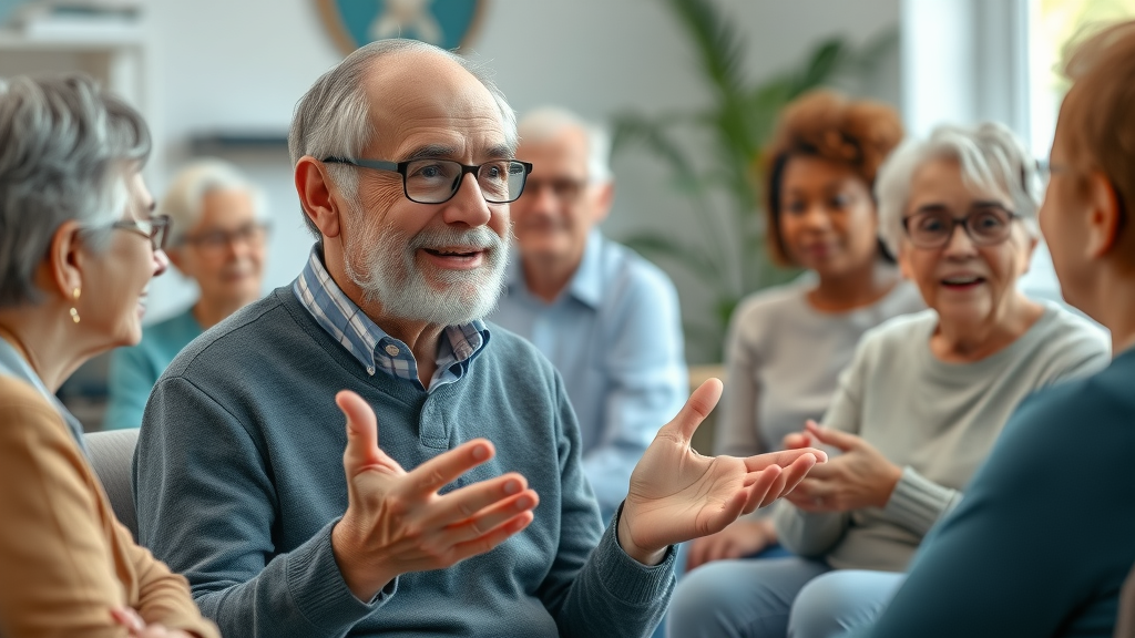 Reassuring local Medicare advisor answering seniors