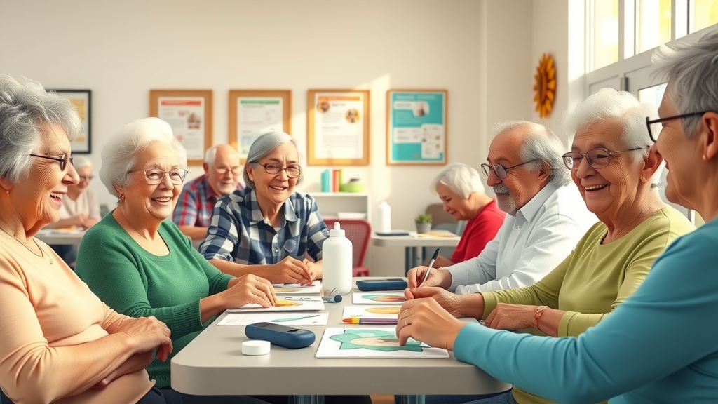 Active older adults enjoying Muskegon senior center activities, representing strong community care