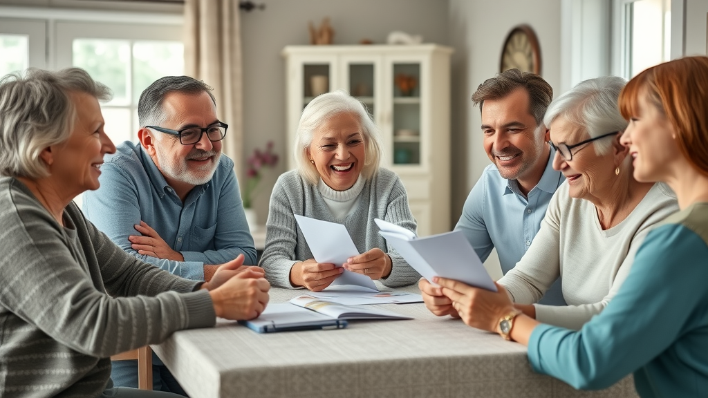 elderly medication help Muskegon - multigenerational family with healthcare consultant discussing medication support in Muskegon home